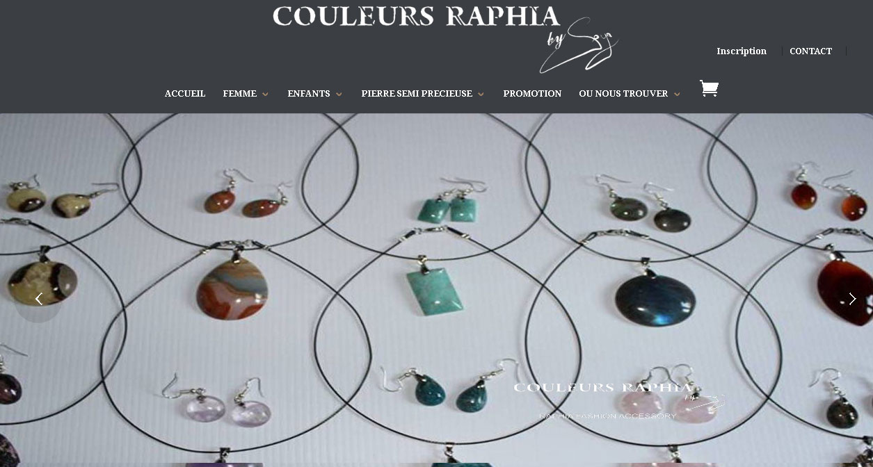 Site e-commerce - Couleurs raphia